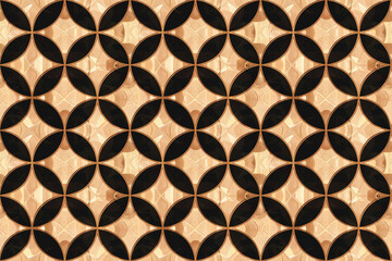 Brown and black seamless lattice pattern wallpaper background