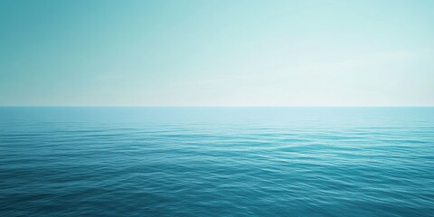 Obraz premium Experience the beauty of a Serene Summer Seascape characterized by Tranquil Waters, with the Endless Horizon extending before you, inviting a sense of adventure and exploration all around
