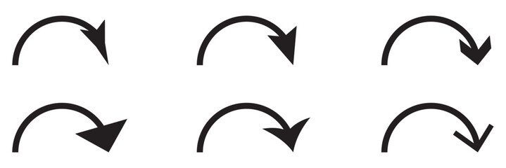 Arrow vector elements hand drawn arrows brush stroke curly arrow collection, vector illustration eps 10