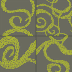 collection of decorative seamless snake skin textures