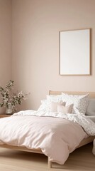 Cozy teenage bedroom with pastel colors and floral accents creating a cheerful atmosphere for relaxation and creativity