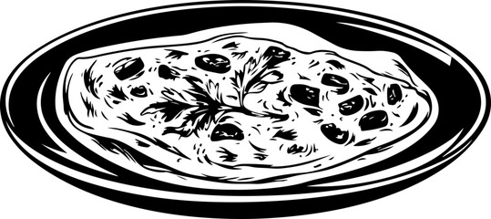 Hand-Drawn omelet Illustration on Plate