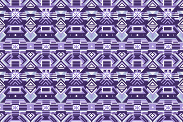 Seamless ndebele style South African gray and purple pattern background