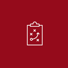 Gameplan icon flat vector design
