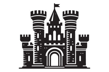 Obraz premium medieval castle silhouette