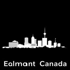 Fototapeta premium Majestic silhouette of a stadium at twilight silhouetted skyline cityscape architecture illustration building city vector