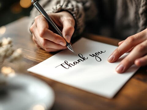 Elegant Handwritten Thank You Note - Personal Gratitude Message