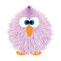 lilac colored furry character