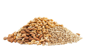 Fototapeta premium pile of Mix nuts isolated png transparent cutout