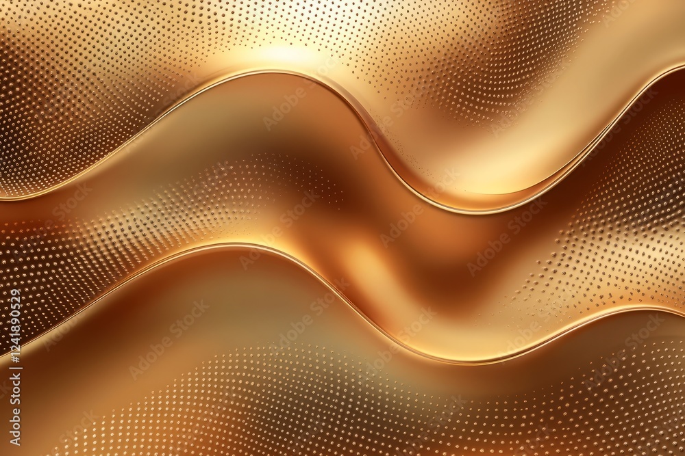 Poster elegant golden wave pattern with a textured surface creating a luxurious visual experience