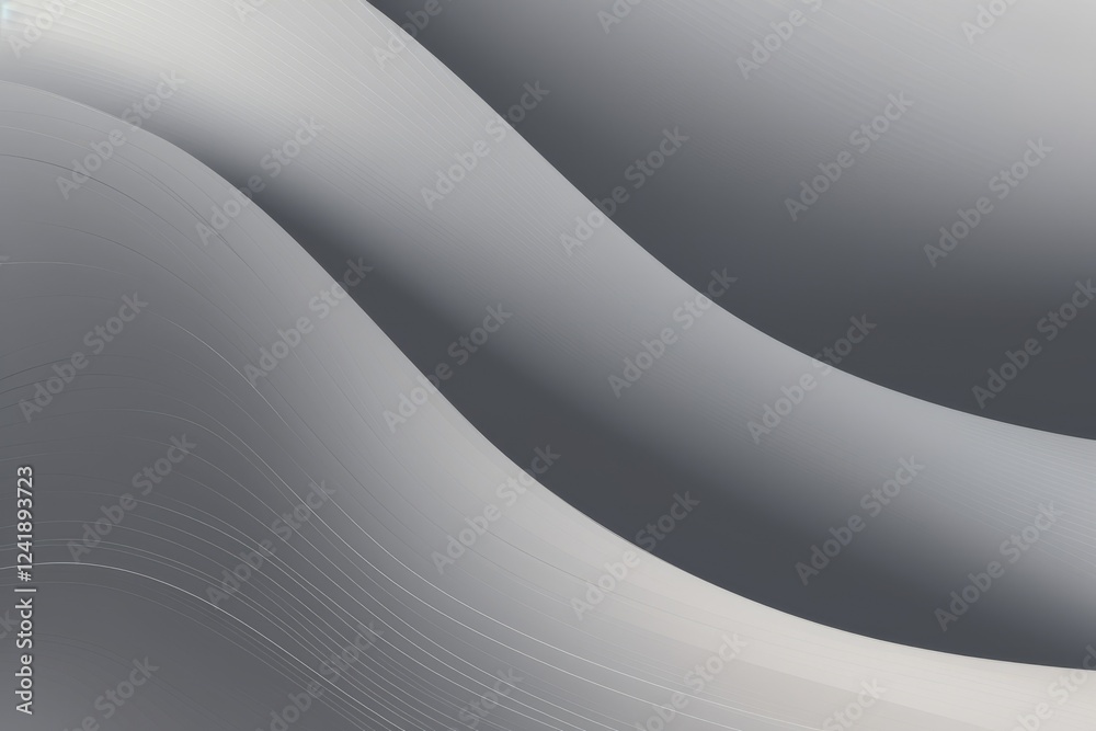 Poster abstract gray wave patterns create a sense of movement and flow in a minimalist design