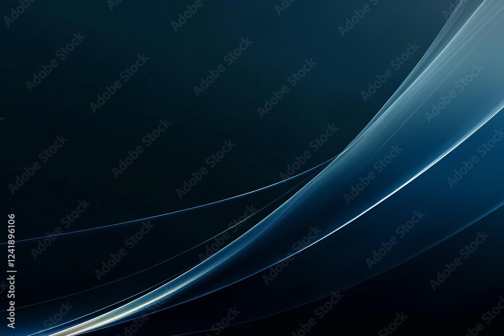 Poster abstract blue wave patterns create a serene atmosphere in a digital background design
