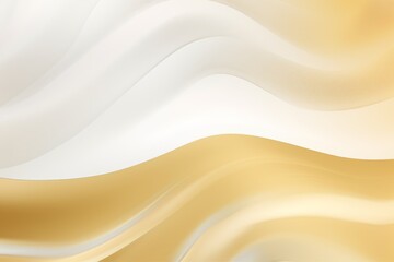 Fototapeta premium Flowing waves of gold and white create a sense of tranquility in an abstract art composition