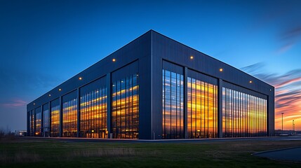 Obraz premium a large, modern building with a striking architectural design