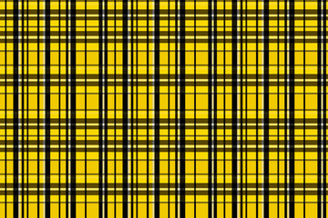 Seamless yellow and black Scottish tartan pattern wallpaper background