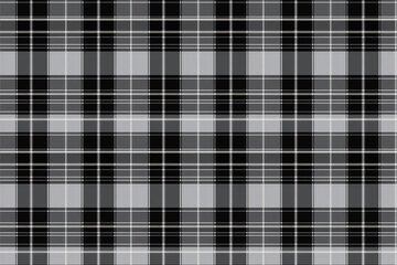 Seamless black and gray Scottish tartan pattern wallpaper background