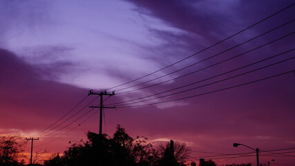 atardecer, cielo, electricidad, energía, sol, 