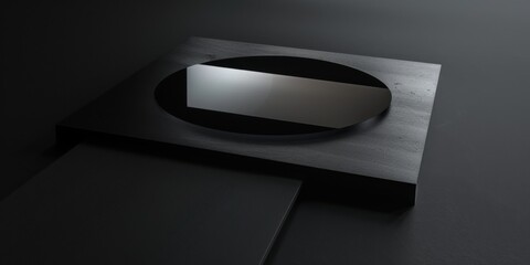 An elegant minimalist composition on a solid black background, Sparse fine angular shapes and light gradients in the center, Modern minimalist style