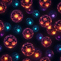Glowing Geometric Spheres Spherical patterns