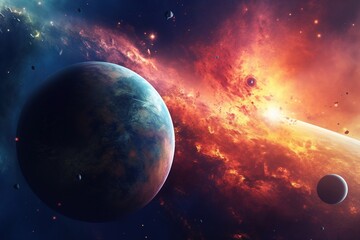 Obraz premium Background of galaxy and stars 