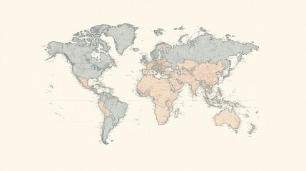 World map, pastel colors, global connections, background texture, travel planning