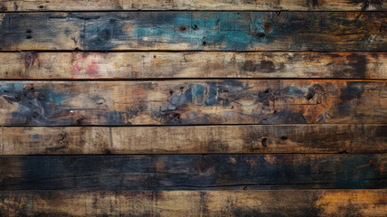 Fototapeta premium Weathered wooden planks with rustic texture.