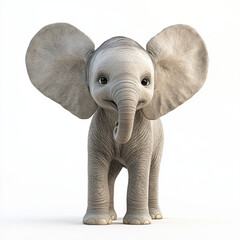 Fototapeta premium elephant isolated on white background