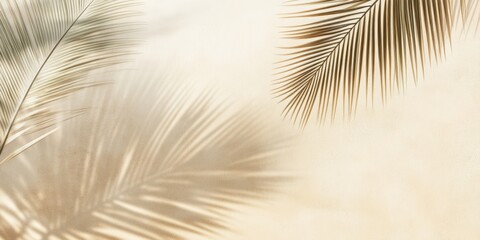 Obraz premium The elegant palm leaves are gently swaying in a beautifully sunlit atmosphere, evoking deep feelings of relaxation and tranquility that one can experience during a blissful summer vacation