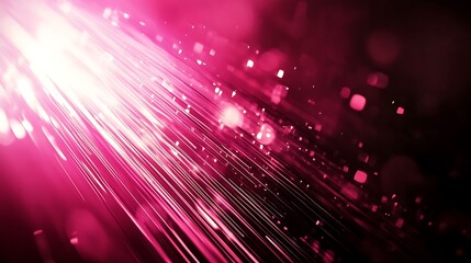 Obraz premium Pink light rays, bokeh background, design