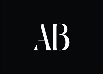 AB creative logo design and initial logo design