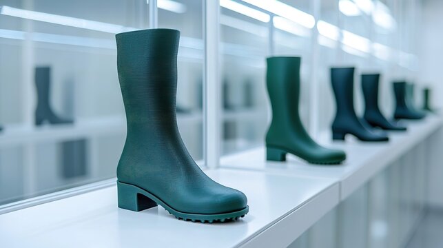 Innovative prosthetic footwear design urban studio display showcasing modern technology impact