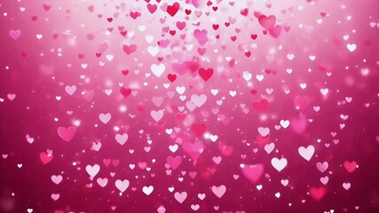 loop video red graphic element heart falling transparent confetti fall valentine day february vector design nubes isolated white holiday symbol pink decoration hearts shape saint flower 14