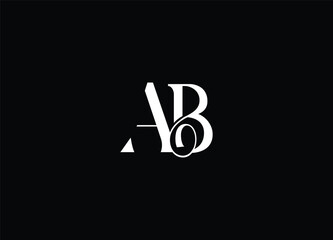 AB creative logo design and initial logo design
