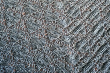 szydełkowany wz&oacute;r w odcieniach błękitu