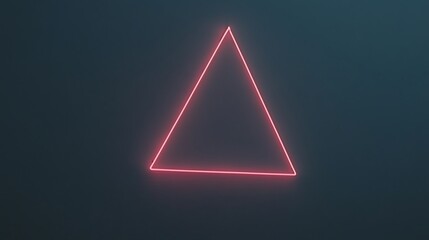 Pink neon triangle, dark background