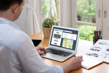Delivery tracking system for e-commerce and brisk online business to timely goods transportation...