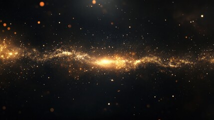 Fototapeta premium Golden Stardust Galaxy Abstract Background Image