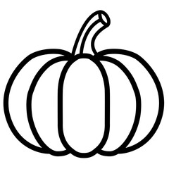 Pumpkin Icon, Autumn Symbol, Halloween, Harvest Representation, Seasonal Vegetable, Farm Produce, Thanksgiving Design, Organic Agriculture, Healthy Eating, Festive Decoration, Garden Crop