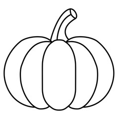 Pumpkin Icon. Autumn Harvest Symbol, Minimalist Halloween, Seasonal Vegetable Representation, Thanksgiving Decoration, Organic Farming, Healthy Eating, Fall Festival , Garden Crop 