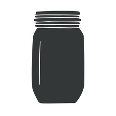 Vector hand drawn sketch doodle jar isolated on white background
