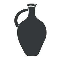 Vector hand drawn sketch doodle jar isolated on white background