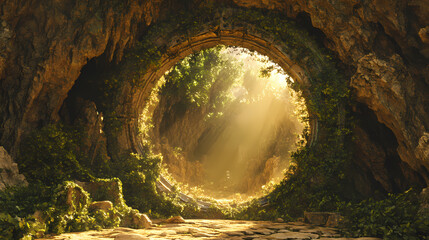 Fototapeta premium spectacular fantasy scene portal