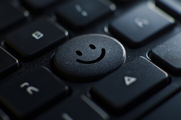 This is a button on a keyboard for video editor. This button is particular. This is the button. The happy button who make imagination and crezativity