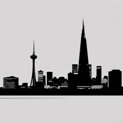 Artistic rendering of a sunrise behind prague's iconic skyline featuring the charles bridge and prague castle generative ai silhouetted skyline cityscape architecture illustration building city vector