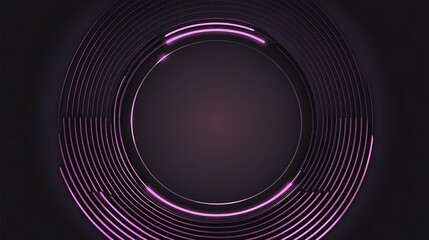 Purple neon rings background design