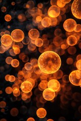 Glowing Bubbles in Water