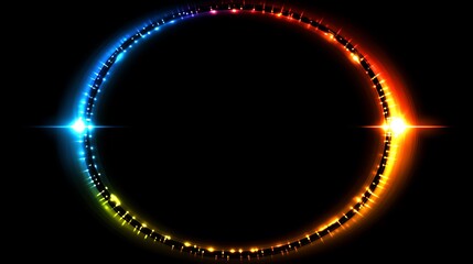 Rainbow circle light frame