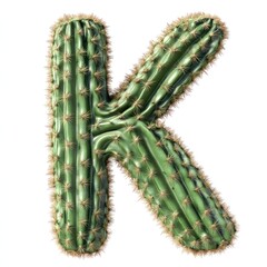 Naklejka premium Cactus Letter K