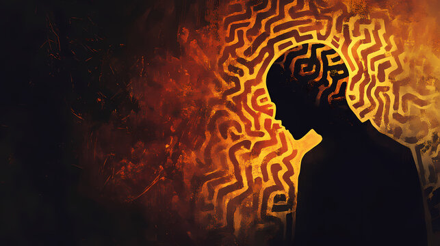 silhouette filled labyrinth