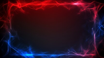 Fototapeta premium Red blue energy frame, dark background